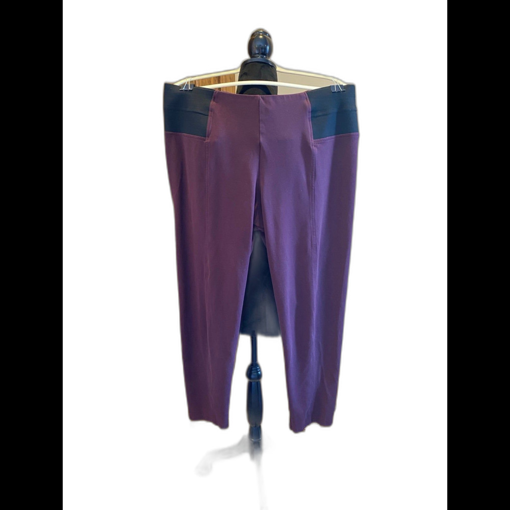 Cato Pants Leggings Burgundy Plus Size 22-24 Yoga Workouts‎ Stretchy Athletic